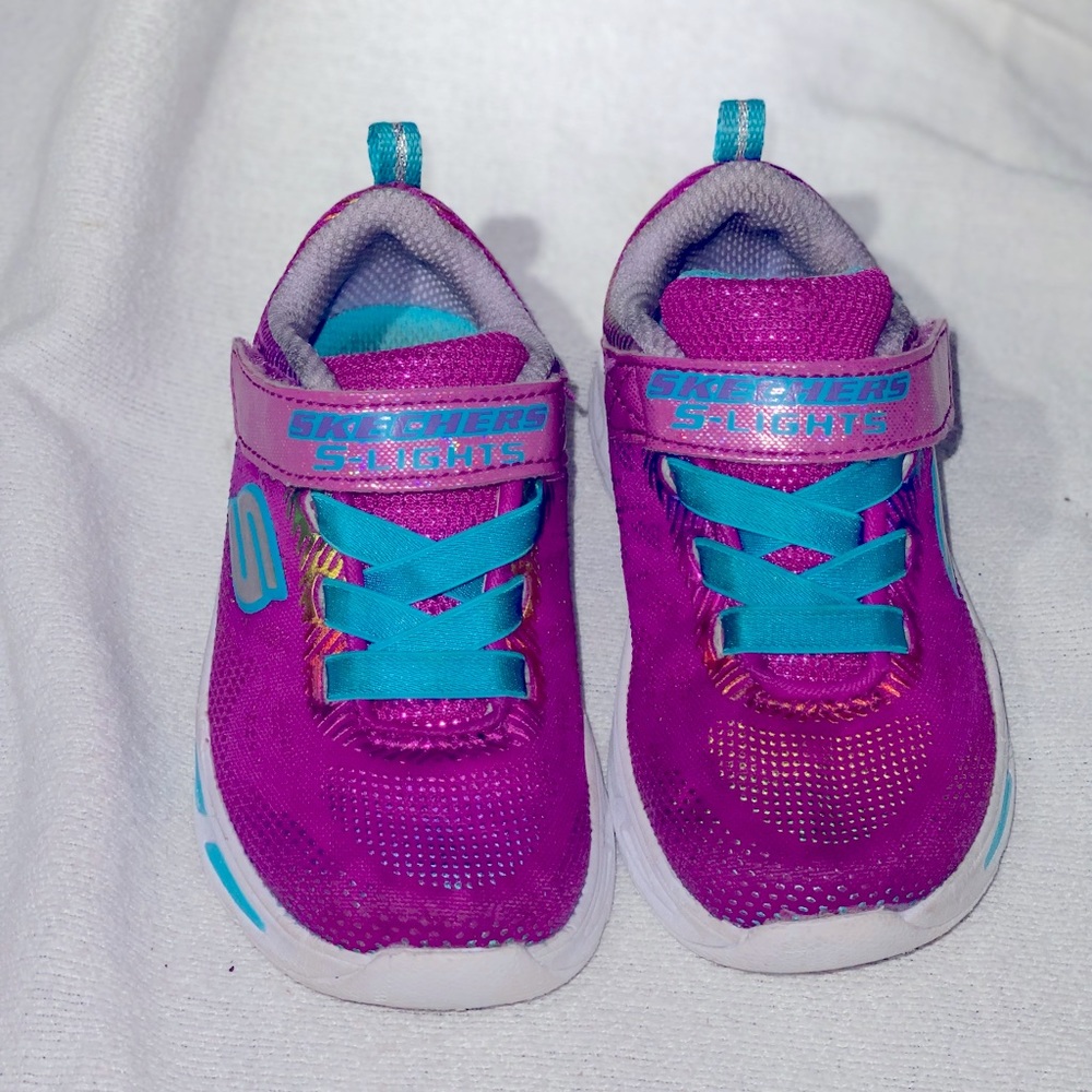 Sketchers s-lights kids shoes size 7